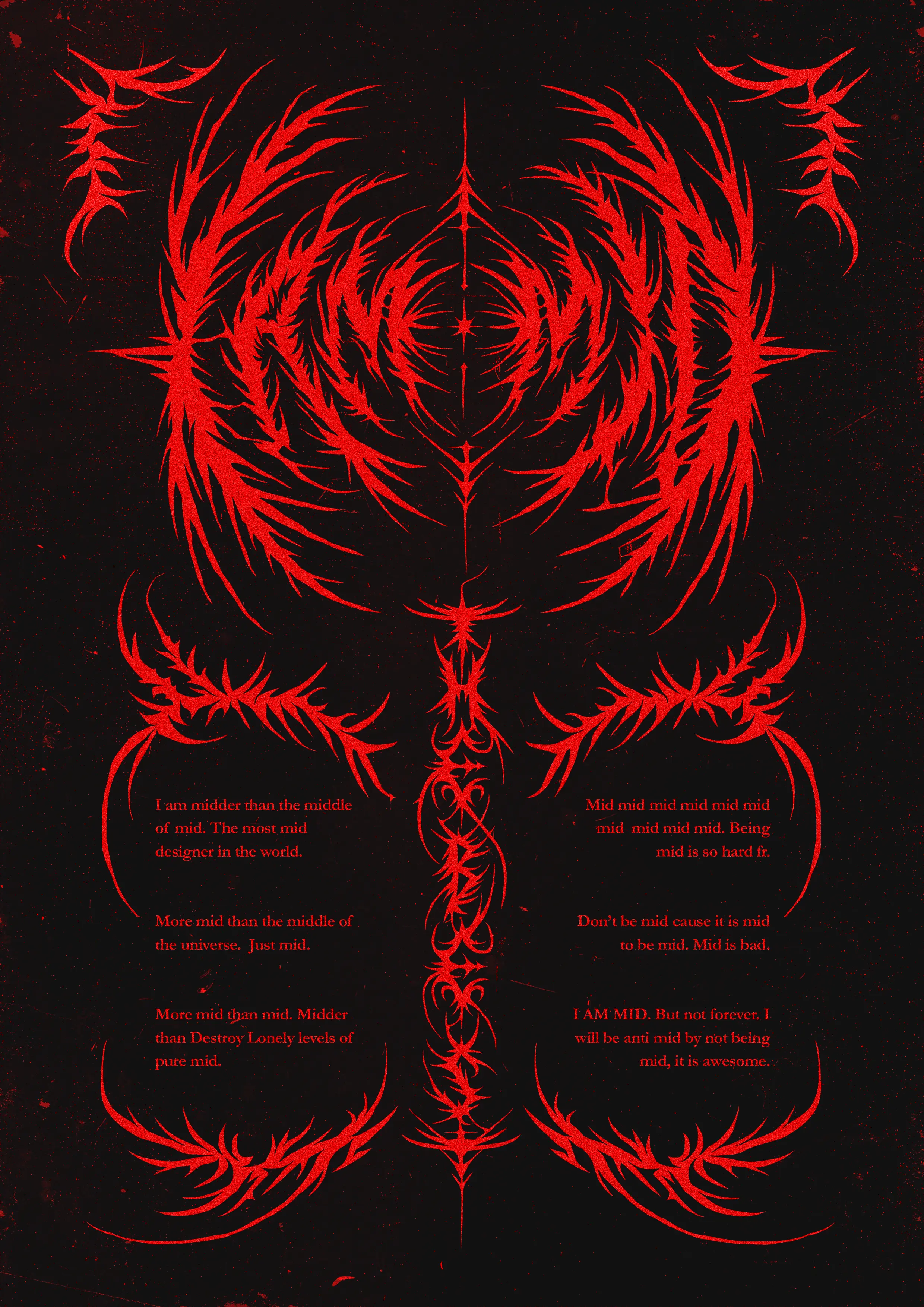 I AM MID Black Metal Poster Design By Marius Tanglao